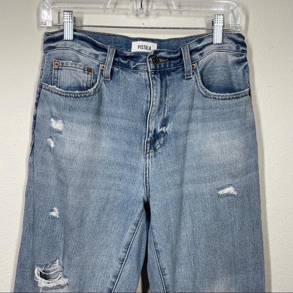 PISTOLA Presley High Rise Vintage 90s Distressed Denim Jeans Women's Size 27 - Picture 2 of 10